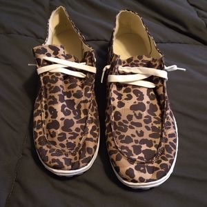 Leopard loafers